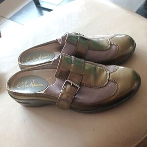 Cole Haan x Nike Air Pewter/tan Slip-On Mules - Size 7B